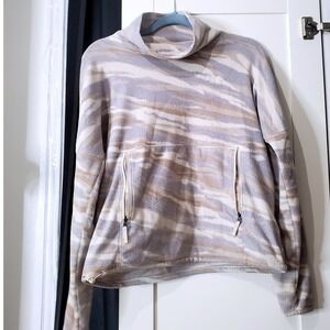 The North Face Womens Pullover Fleece Cowl Neck Gray Beige Size‎ S